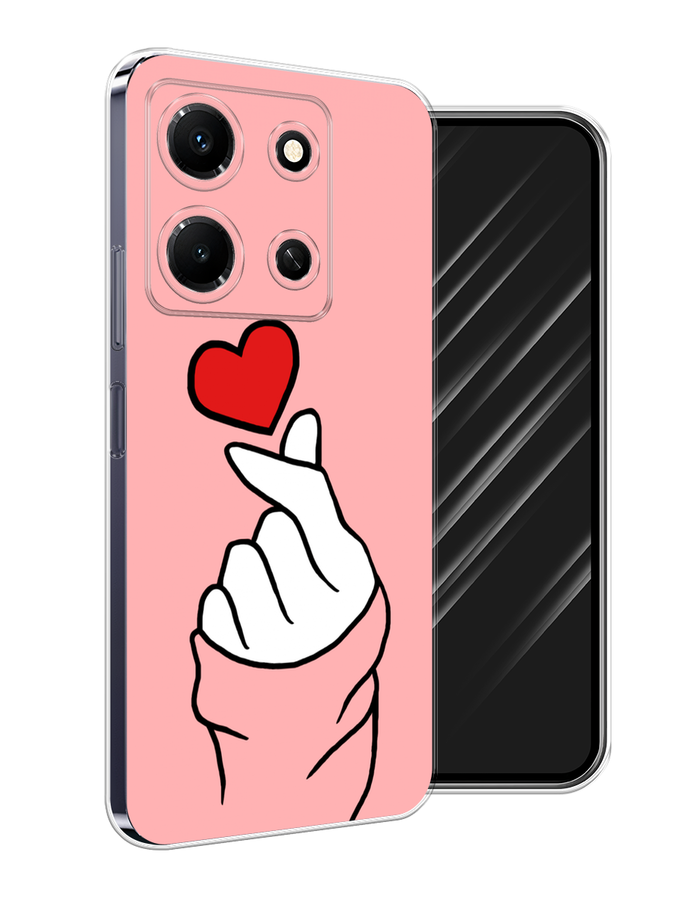 

Чехол Awog на Infinix Note 30i "Милое сердечко", Белый;красный;черный, 3104350-7