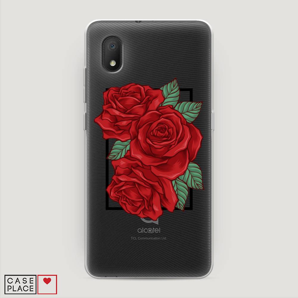 

Чехол на Alcatel 1A (2020) "Три алые розы", Красный, 171050-2
