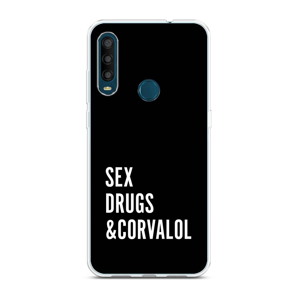 

Чехол на Alcatel 1SE 2020 "Corvalol", Черный;серый;белый, 171250-6