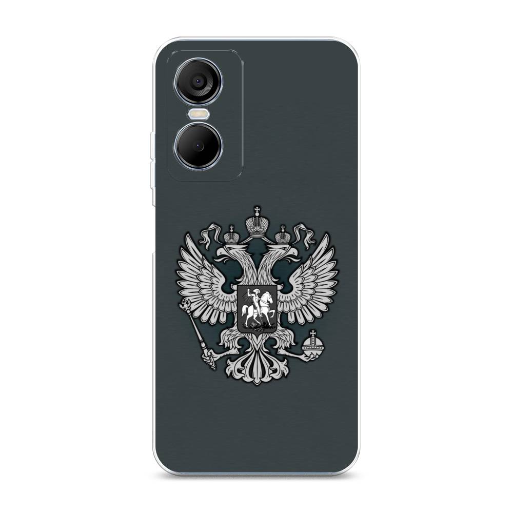 

Чехол Awog на Tecno Pop 6 pro / Техно Поп 6 Про "Герб России серый"