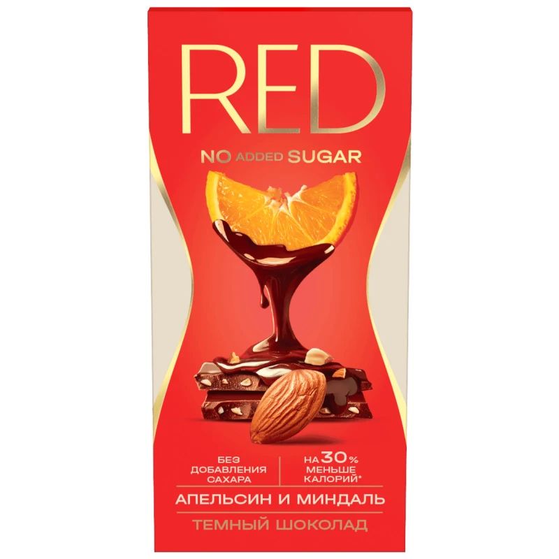 

Шоколад Red Delight темный с апельсином и миндалем 70 г