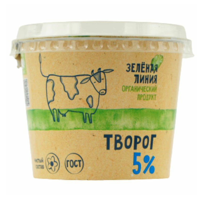 

Творог рассыпчатый Зелёная линия 5% 180 г