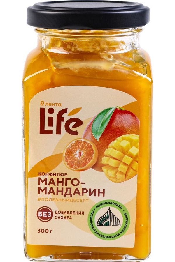 

Конфитюр Лента Life манго-мандарин 300 г