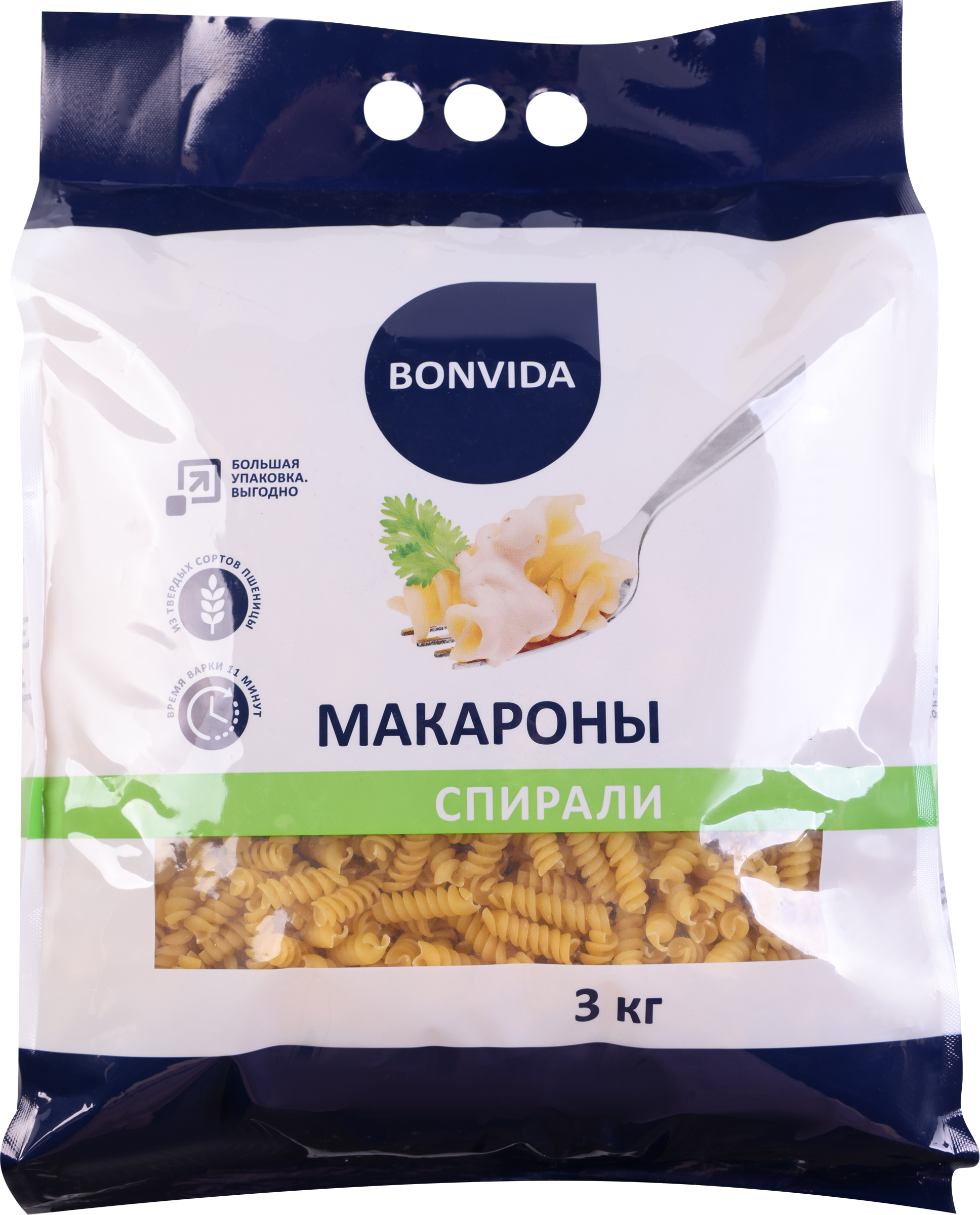 Макаронные изделия Bonvida Спирали 3 кг 280₽