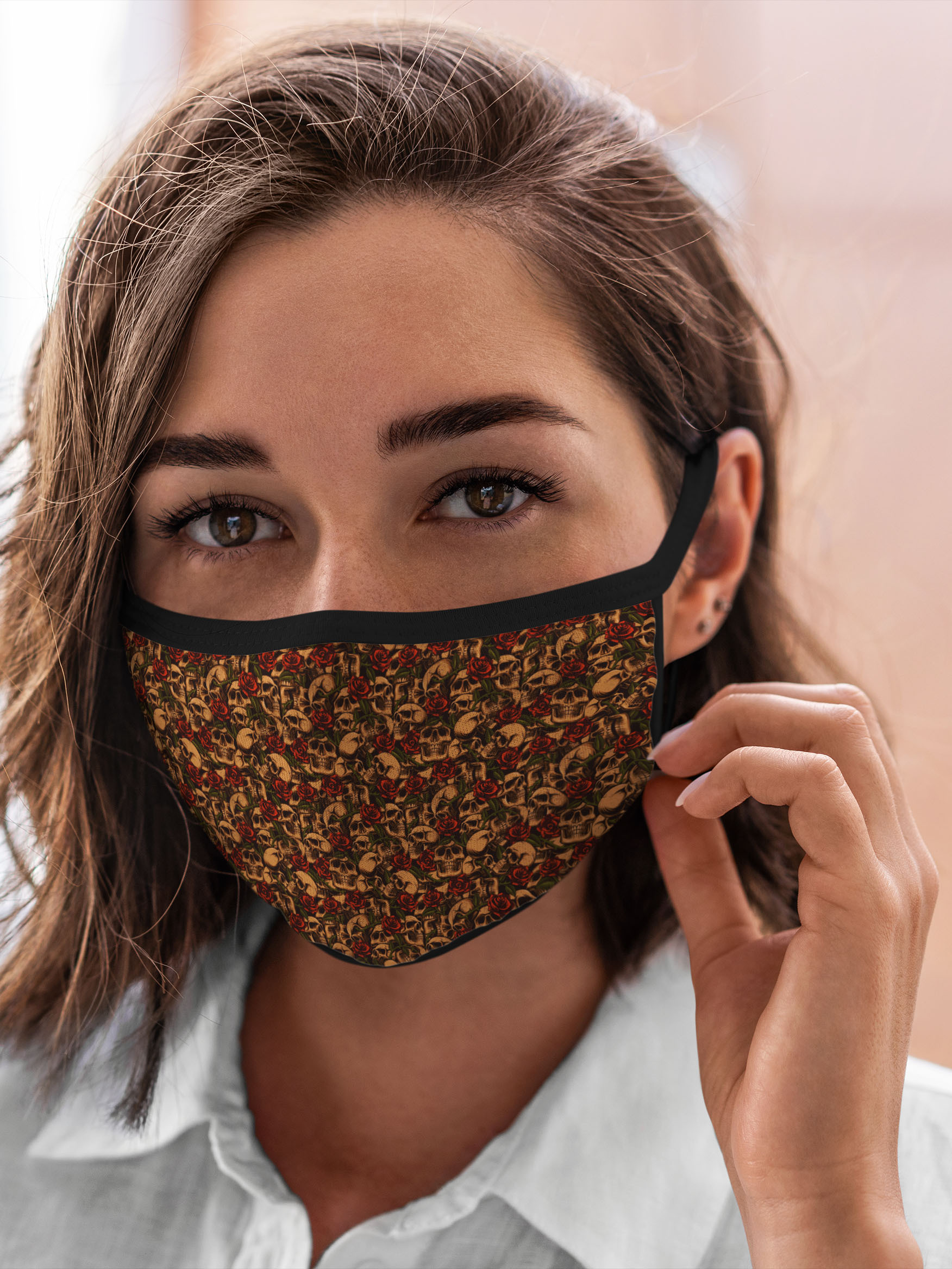 

Многоразовая маска унисекс Burnettie Черепа В Розах, Разноцветный, Черепа В Розах
