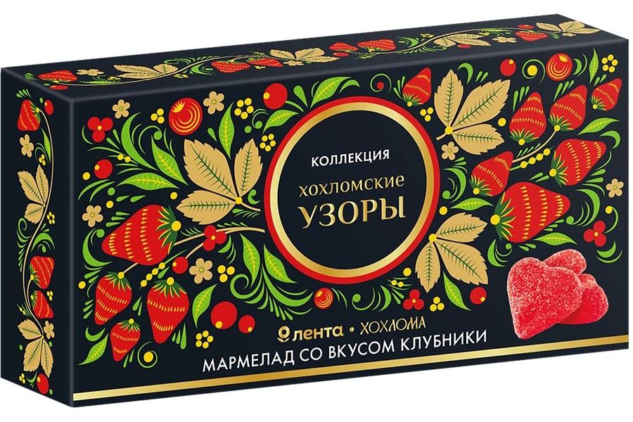 Мармелад Лента желейный Русские узоры со вкусом клубники 120 г 80₽