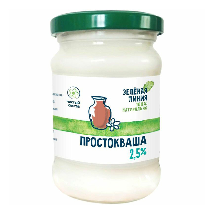 

Простокваша Зелёная линия 2,5% 230 мл