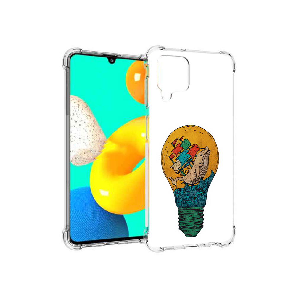 

Чехол MyPads Tocco для Samsung Galaxy M32 кит в лампочке с парусами (PT161818.523.387), Прозрачный, Tocco