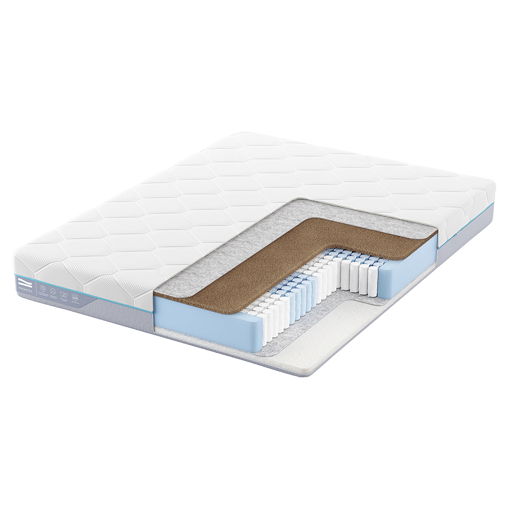 

Матрас анатомический Promtex Multipacket Cocos Strutto 80x190 независимые пружины, Белый, Cocos Strutto