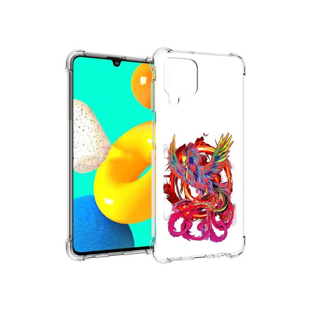 

Чехол MyPads Tocco для Samsung Galaxy M32 красочный феникс (PT161818.523.414), Прозрачный, Tocco