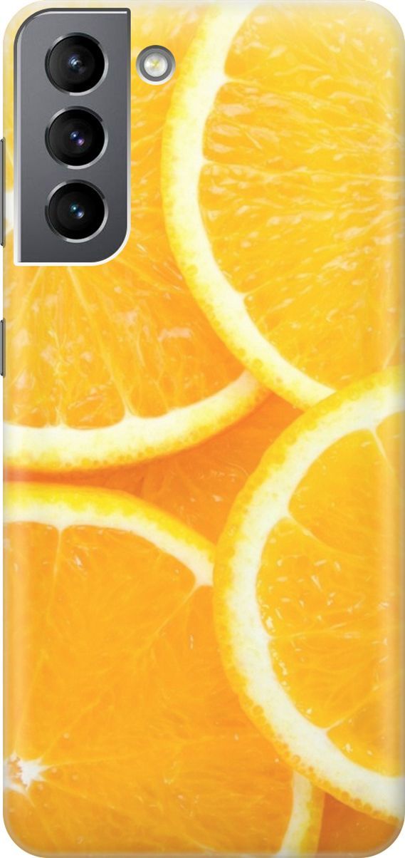 

Силиконовый чехол на Samsung Galaxy S21 FE 5G с принтом "Апельсины", Оранжевый, 3924