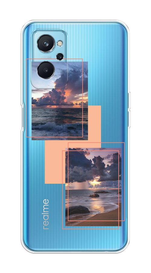 

Чехол на Realme 9i, Oppo A96 4G "Sky collage", Розовый;прозрачный;синий, 2510850-1