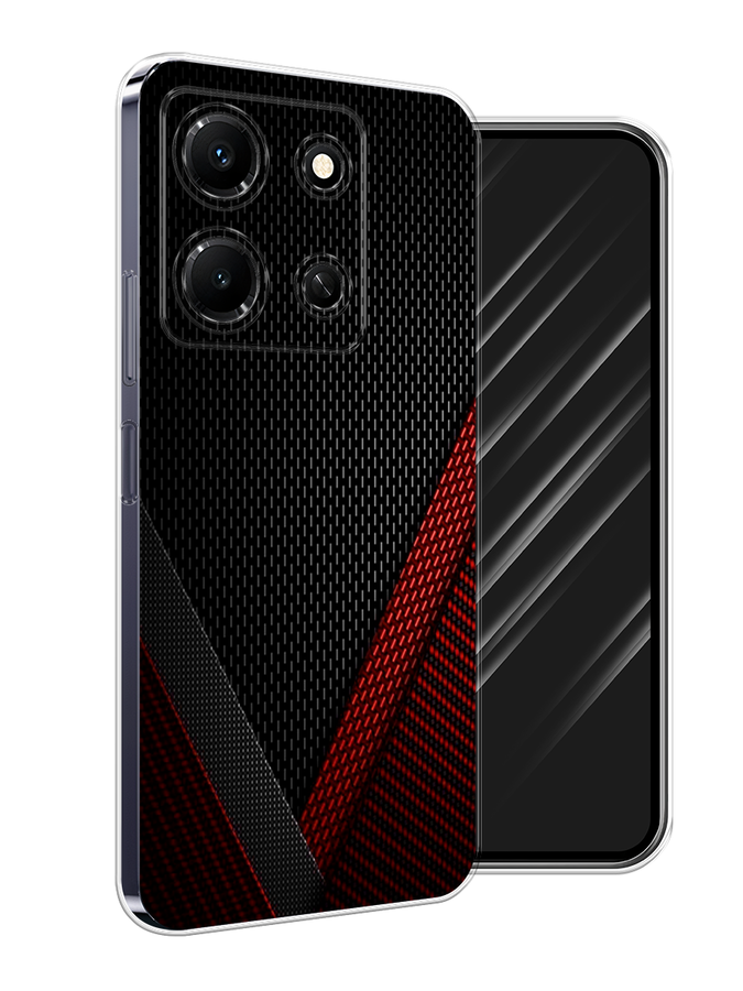 

Чехол Awog на Infinix Note 30i "Красный карбон", Черный;красный, 3104350-3