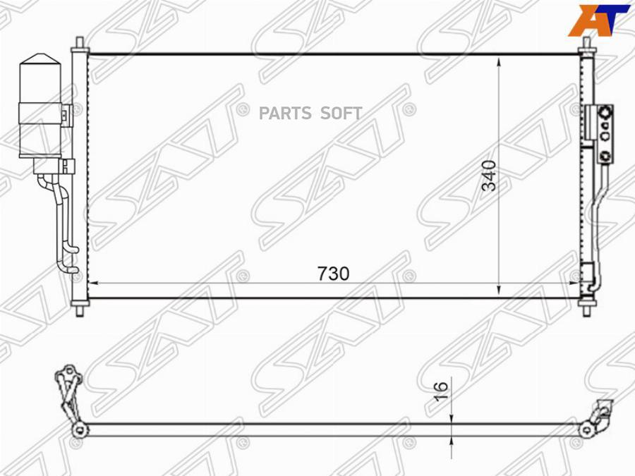 

Радиатор Кондиционера Nissan Almera B10 07 Euro