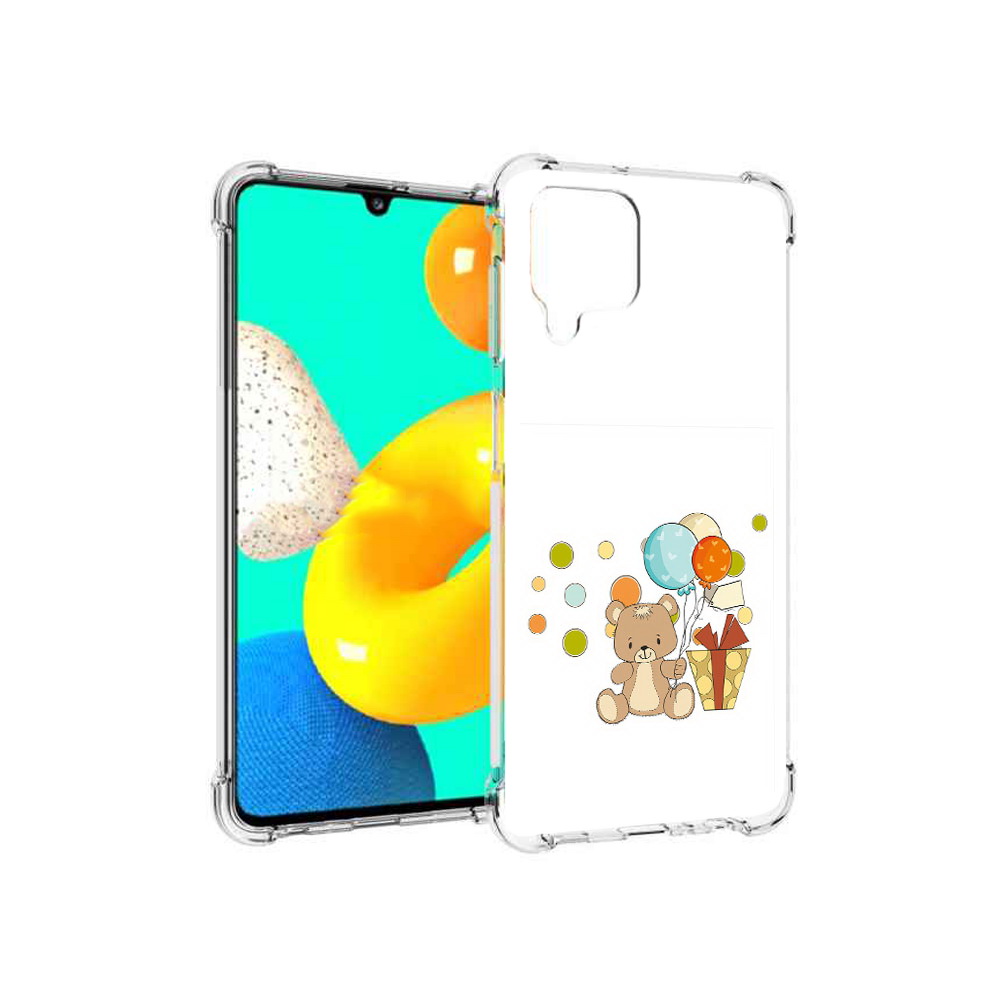 

Чехол MyPads Tocco для Samsung Galaxy M32 медвеженок с подарком (PT161818.523.470), Прозрачный, Tocco