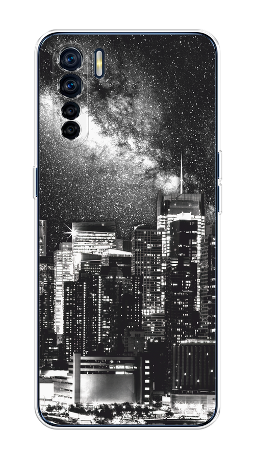 

Чехол на Oppo A91/Reno 3 "Ночной Нью-Йорк", Черный;серый;белый, 252450-1