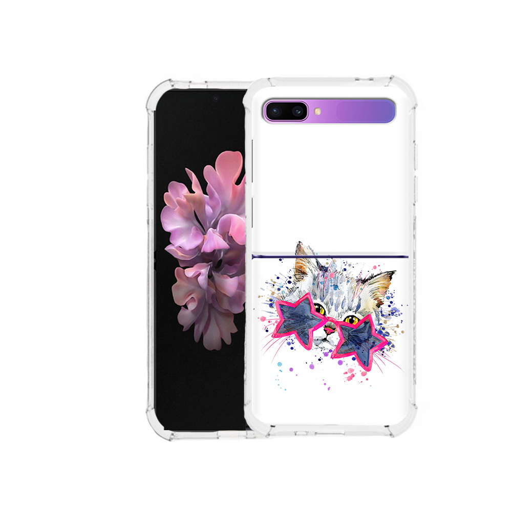 

Чехол MyPads Tocco для Samsung Galaxy Z Flip звездные очки (PT226935.587.353), Прозрачный, Tocco