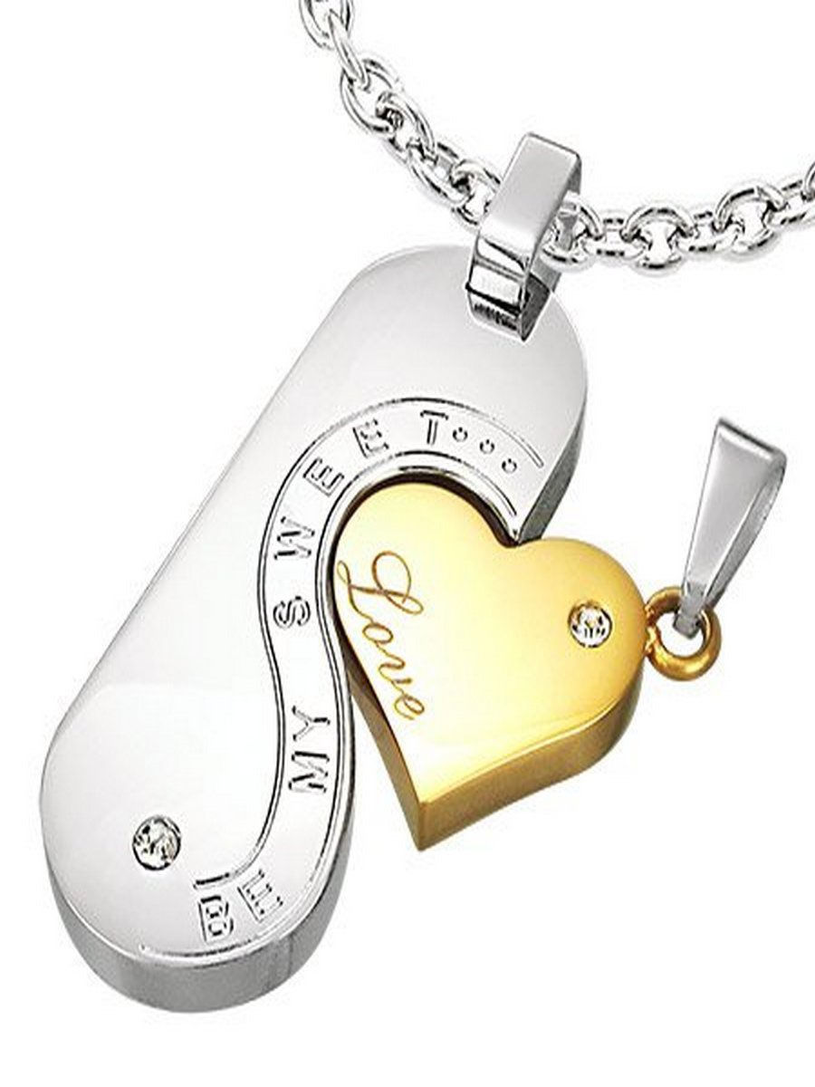 

Парные кулоны из стали с фианитом 4Love4You DC118, DC118