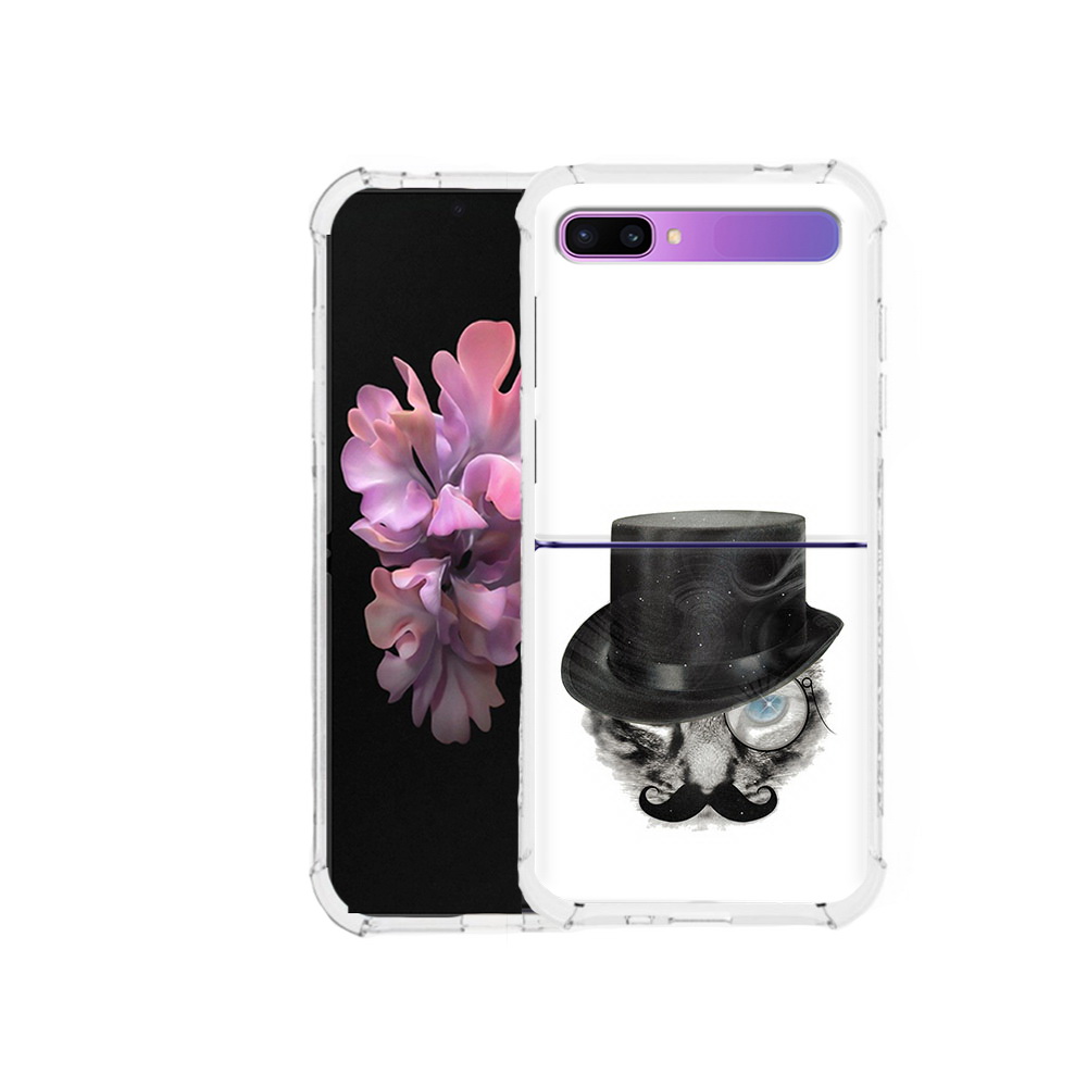 

Чехол MyPads Tocco для Samsung Galaxy Z Flip интелегентный кот (PT226935.587.378), Прозрачный, Tocco