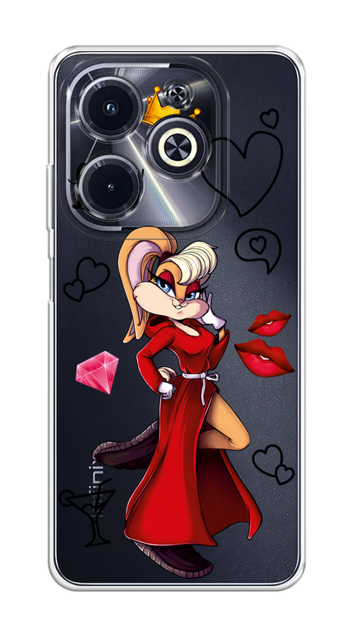

Чехол на Infinix Hot 40i "Rich Lola Bunny", Красный;бежевый;оранжевый, 3105450-1