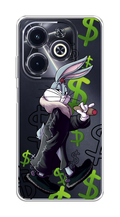 

Чехол на Infinix Hot 40i "Rich Bugs Bunny", Зеленый;черный;голубой, 3105450-1
