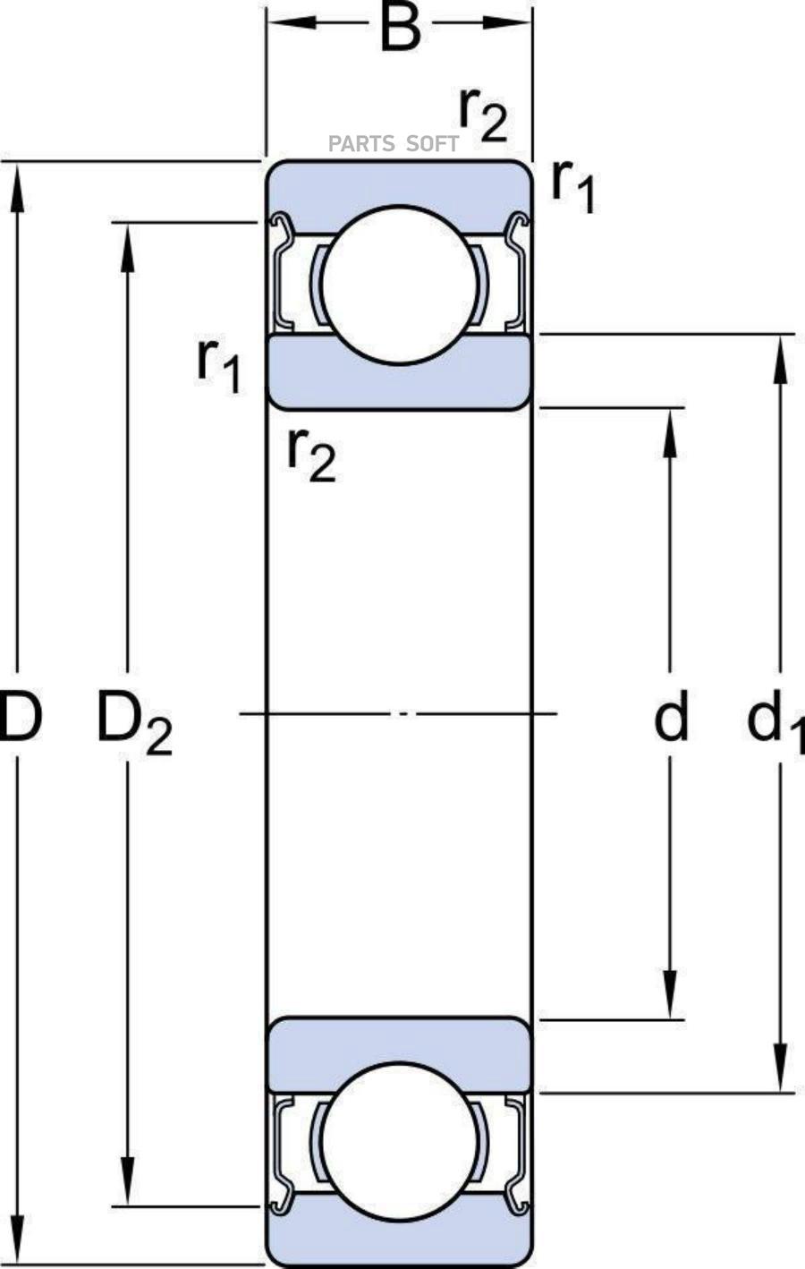 

Подшипник Генератора SKF 62032ZC3