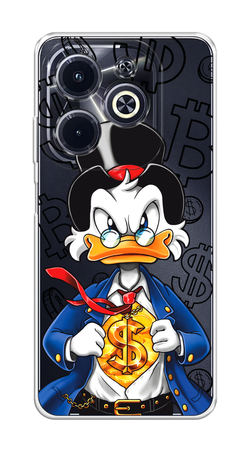 

Чехол на Infinix Hot 40i "Scrooge Goldman", Черный;белый;синий, 3105450-1