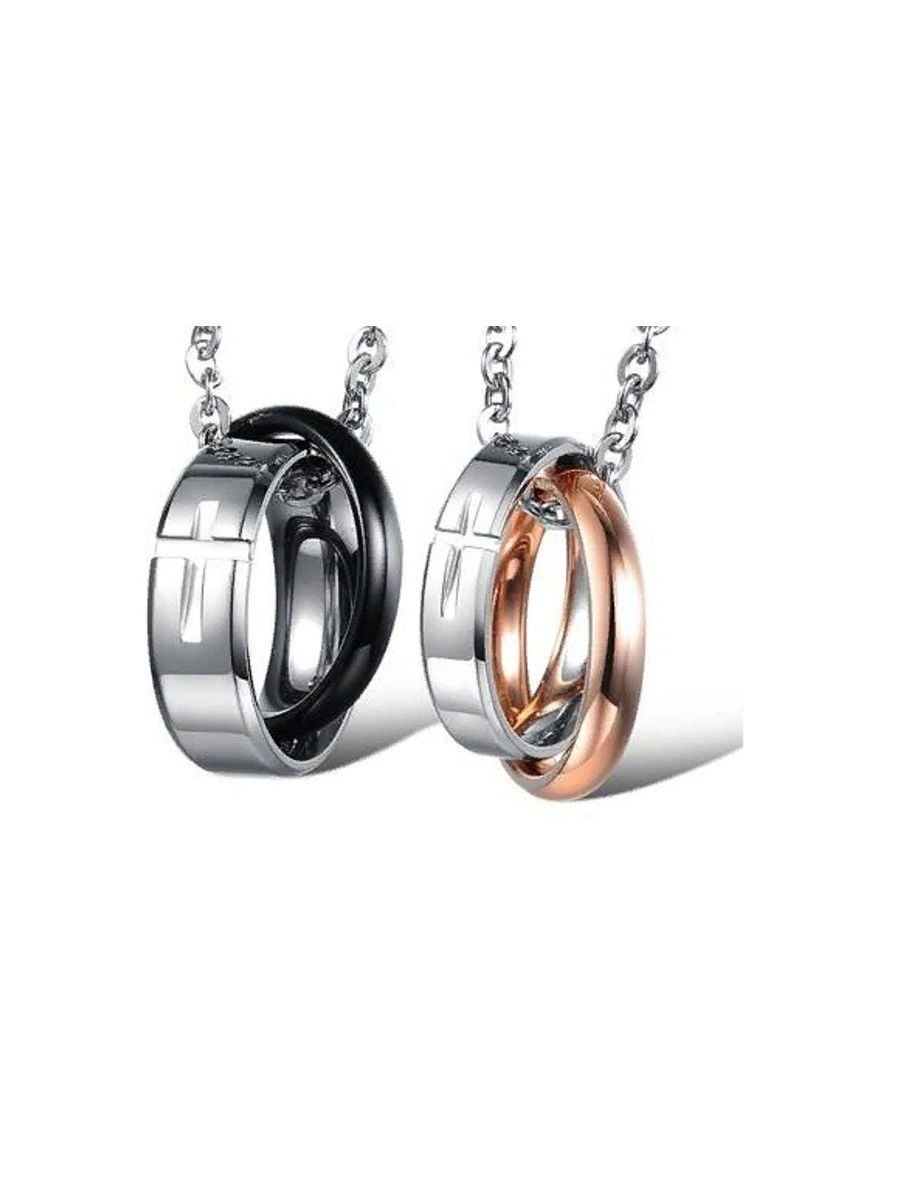 

Парные кулоны из стали с фианитом 4Love4You DC230, DC230