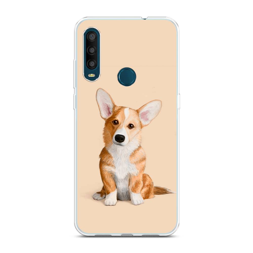 

Чехол на Alcatel 1SE 2020 "Грустный Корги", Коричневый;бежевый, 171250-1