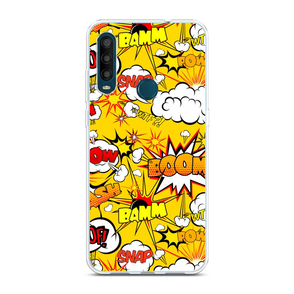 

Чехол на Alcatel 1SE 2020 "Поп Арт эффекты", Желтый;белый;оранжевый, 171250-6