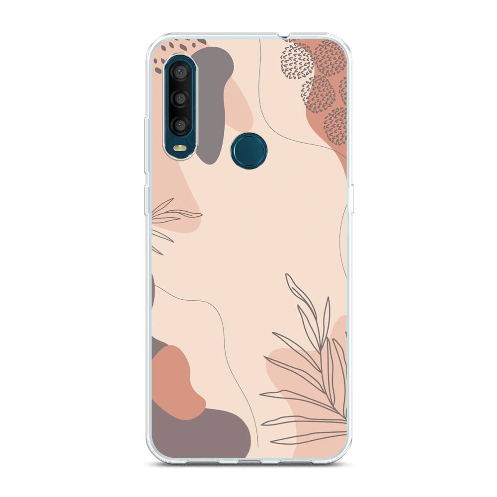 

Чехол на Alcatel 1SE 2020 "Нюдовые тона", Коричневый;серый, 171250-4