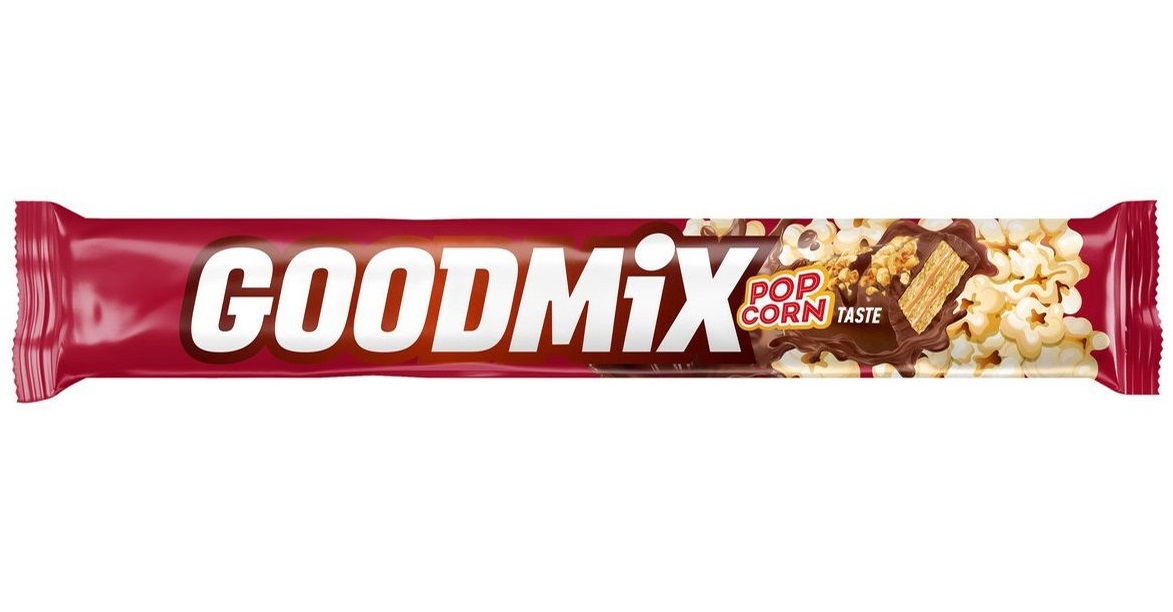 Батончик Goodmix шоколадный хрустящие вафли, попкорн 45 г