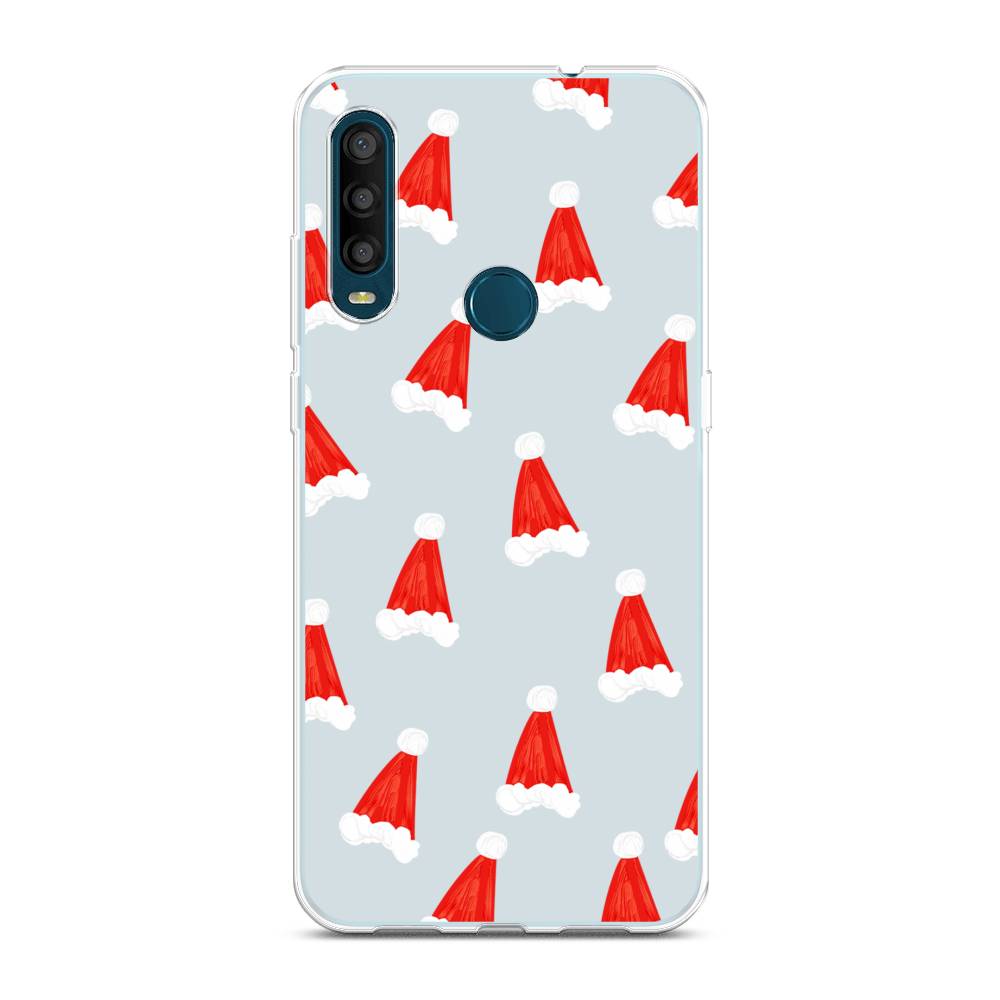 

Чехол на Alcatel 1SE 2020 "Новогодние шапочки", Белый;красный;серый, 171250-5