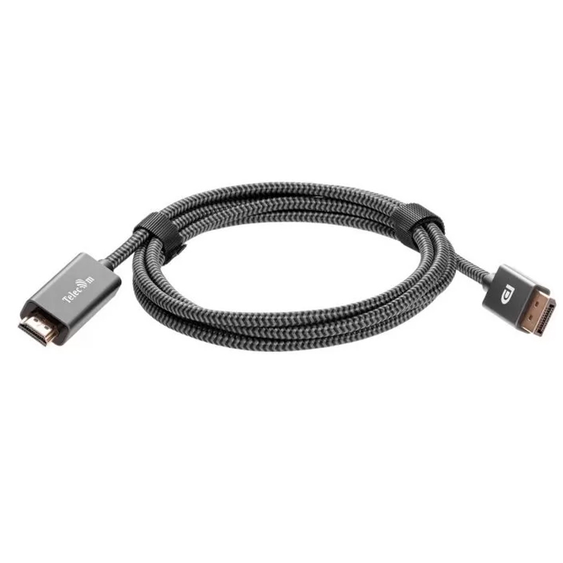 Кабель VCOM DisplayPort - HDMI вилка-вилка 1.8м (TA561M-1.8M) серый