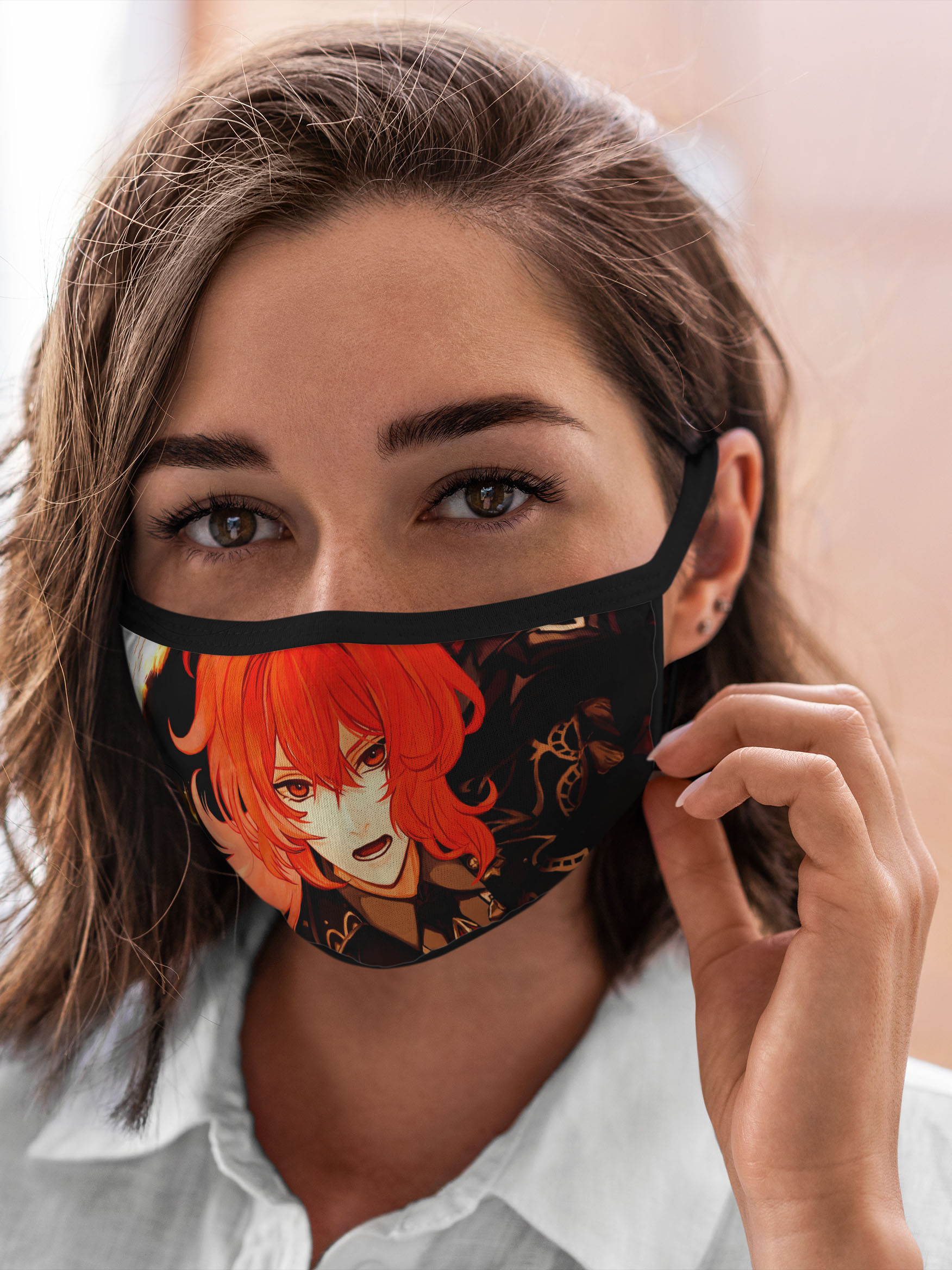 

Многоразовая маска унисекс Burnettie Genshin Impact Diluc, Разноцветный, Genshin Impact Diluc