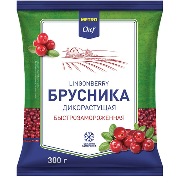 Брусника O`Green замороженная 300 г