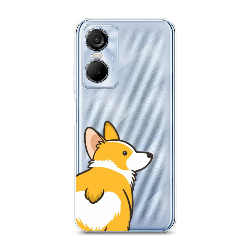 

Чехол Awog на Tecno Pop 6 pro / Техно Поп 6 Про "Корги следуй за мной", Желтый;бежевый;белый