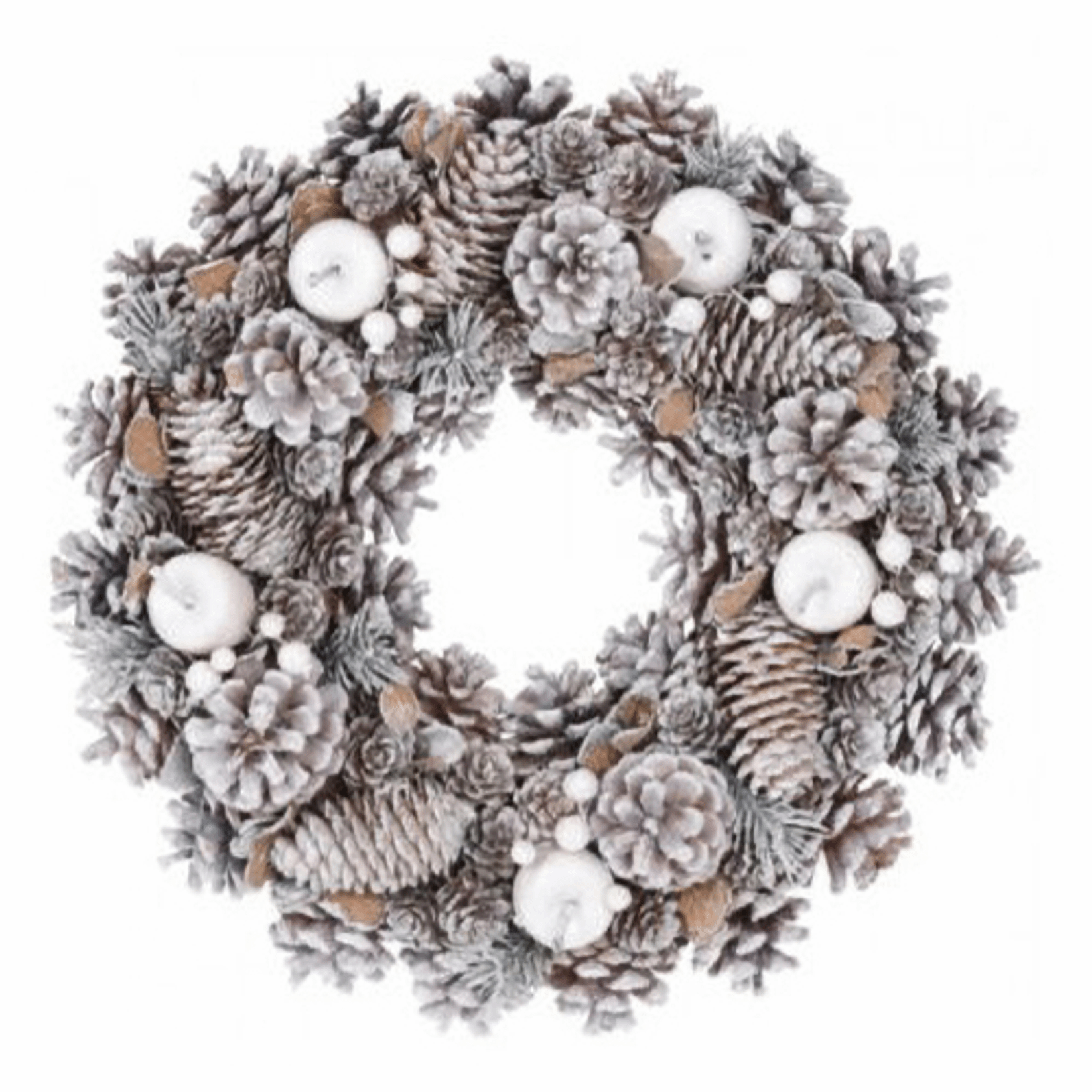 Искусственный венок из шишек Market Union 34 х 34 х 9 см