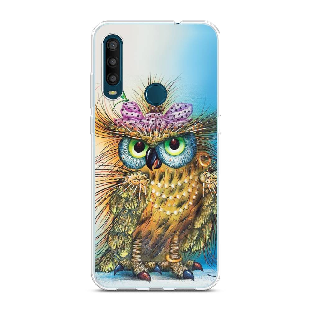 

Чехол на Alcatel 1SE 2020 "Модная сова", Коричневый;голубой, 171250-1