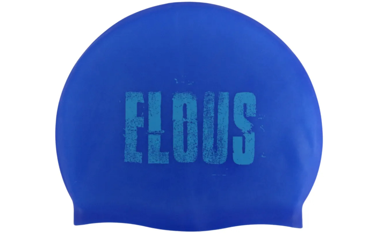 Шапочка для плавания ELOUS Big Stamp, силикон (синий) EL0011