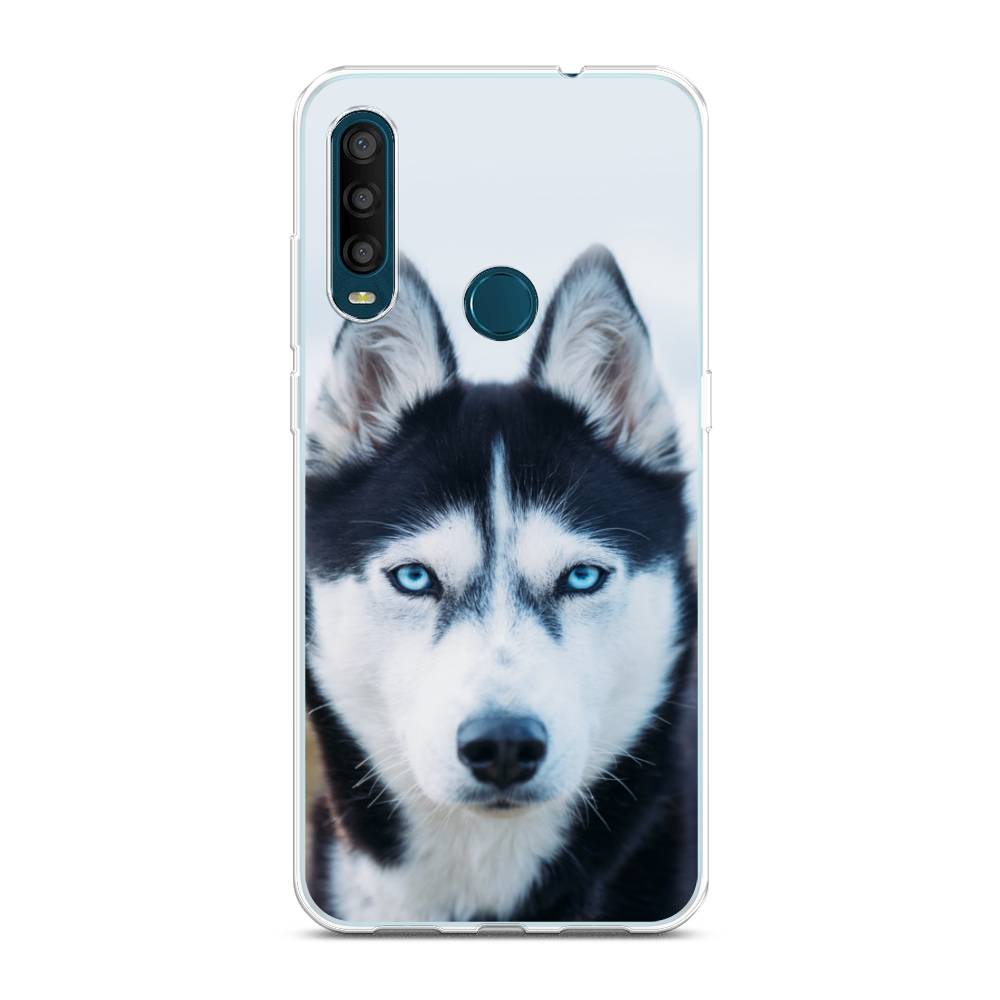 

Чехол на Alcatel 1SE 2020 "Хаски 2", Синий;белый, 171250-1