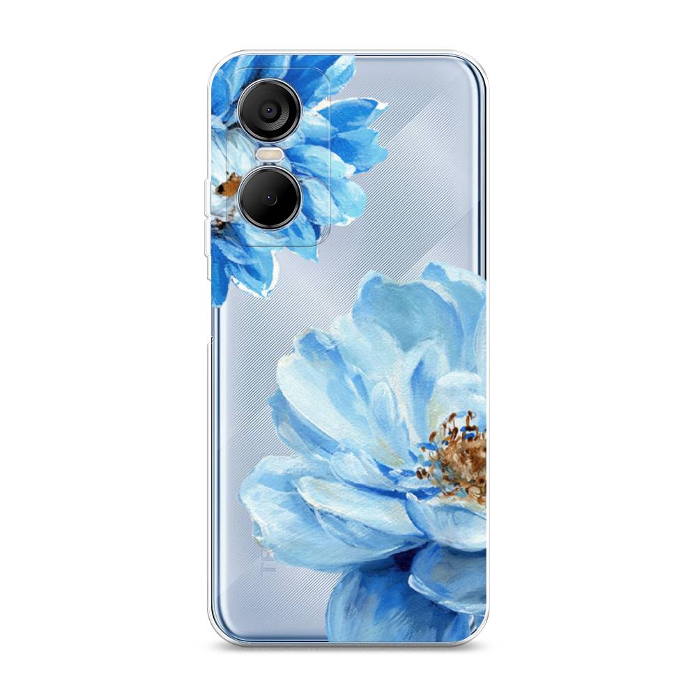 

Чехол Awog на Tecno Pop 6 pro / Техно Поп 6 Про "Голубые клематисы", Голубой
