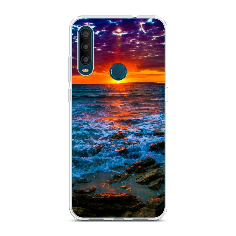 

Чехол на Alcatel 1SE 2020 "Закат 1", Оранжевый;синий, 171250-2