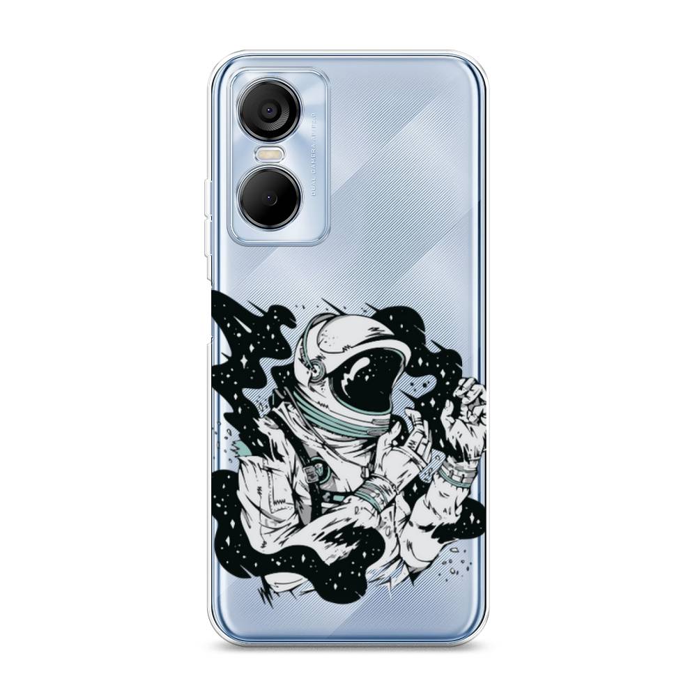 

Чехол Awog на Tecno Pop 6 pro / Техно Поп 6 Про "Космонавт арт", Черный;белый;прозрачный