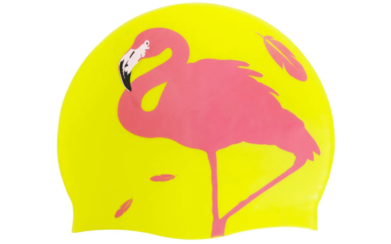 Шапочка для плавания ELOUS детская, силикон (фламинго желтый) EL008