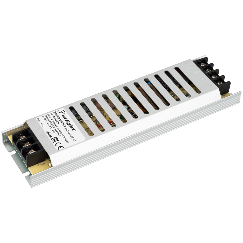 

Блок питания Arlight ARS-60-24-LS (24V, 2.5A, 60W) 026169(2), Серебристый, Ars