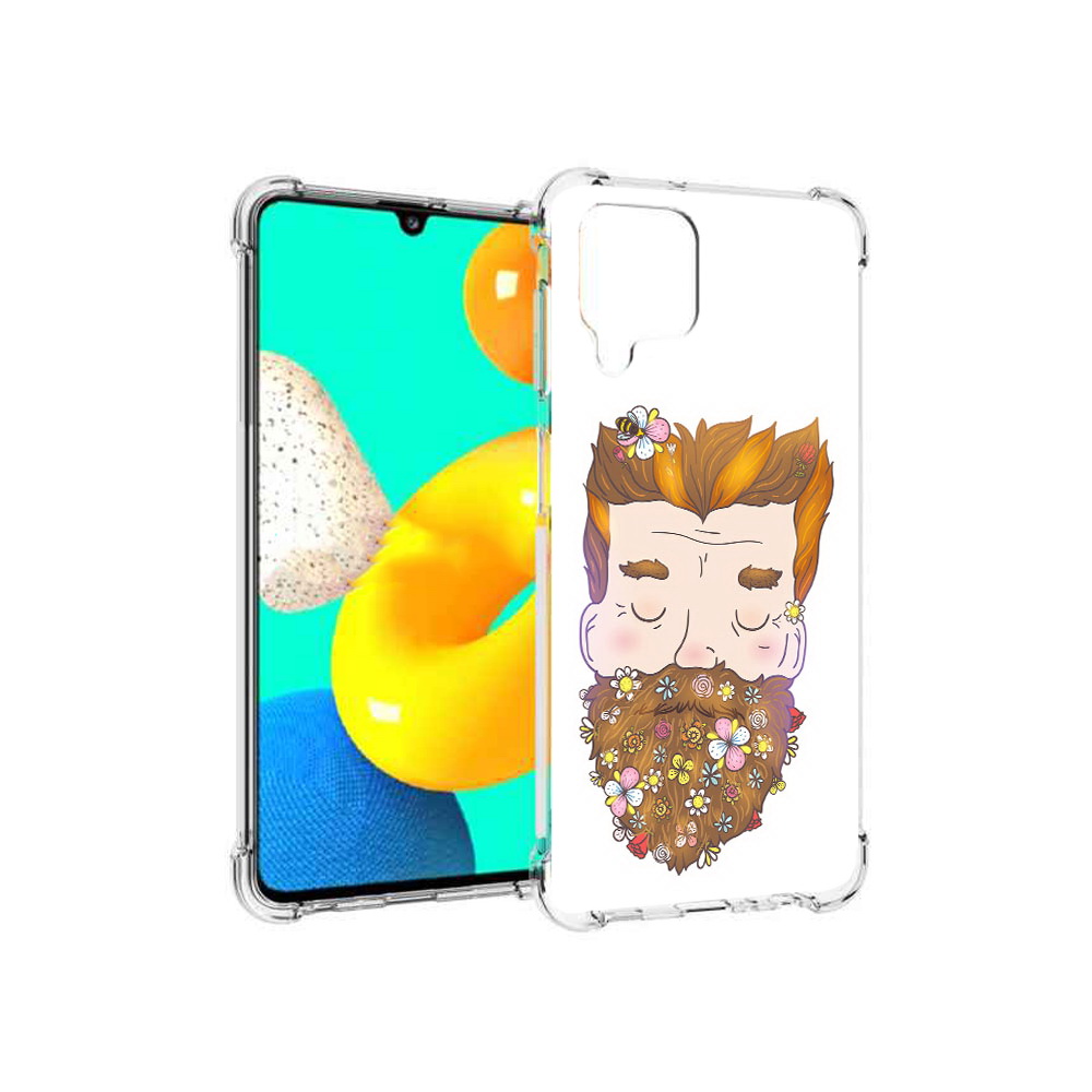 

Чехол MyPads Tocco для Samsung Galaxy M32 мужчина с цветами в бороде (PT161818.523.489), Прозрачный, Tocco