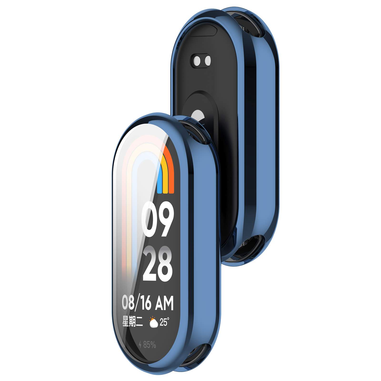 Защитный чехол TPU для Xiaomi Mi Band 8/9/9 NFC/9 Керамический корпус, синий