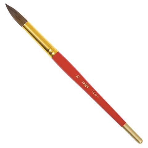 

Кисть для рисования ГАММА, пони, круглая, №10, арт. 200772 - (15 шт.)