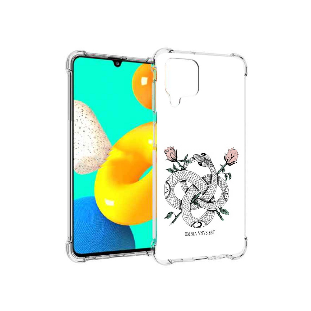 

Чехол MyPads Tocco для Samsung Galaxy M32 нарисованная змея абстракция (PT161818.523.502), Прозрачный, Tocco